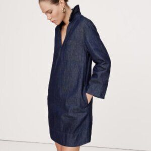 BANANA REPUBLIC NWOT Dark Wash Denim Tunic Mini Dress Size Small - S